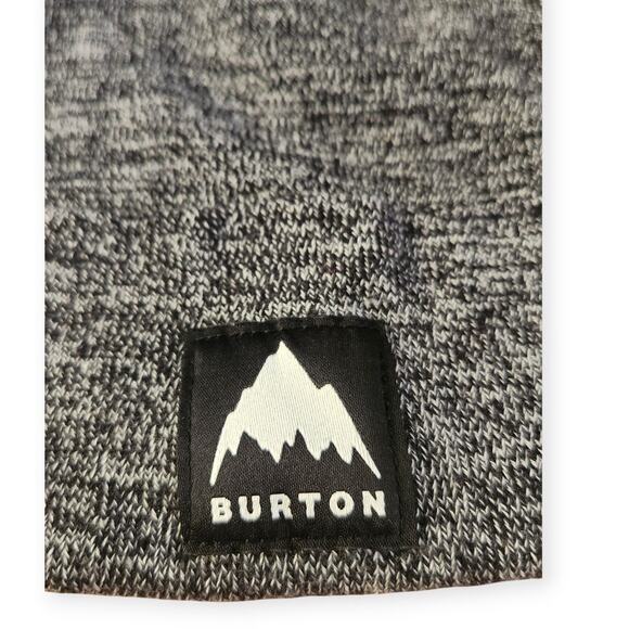 Burton Tall Cuffed Black White Beanie Winter Snow Hat NWOT - Picture 5 of 5